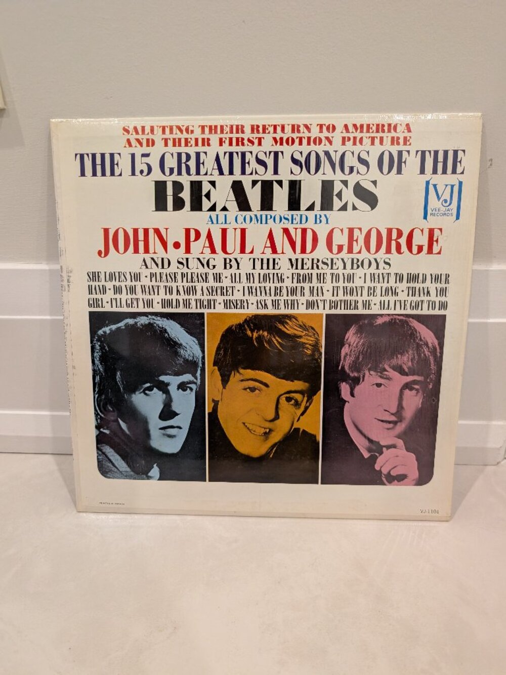 Vintage 1964 VEE-JAY Records "The 15 Greatest Songs of The Beatles" Vinyl LP